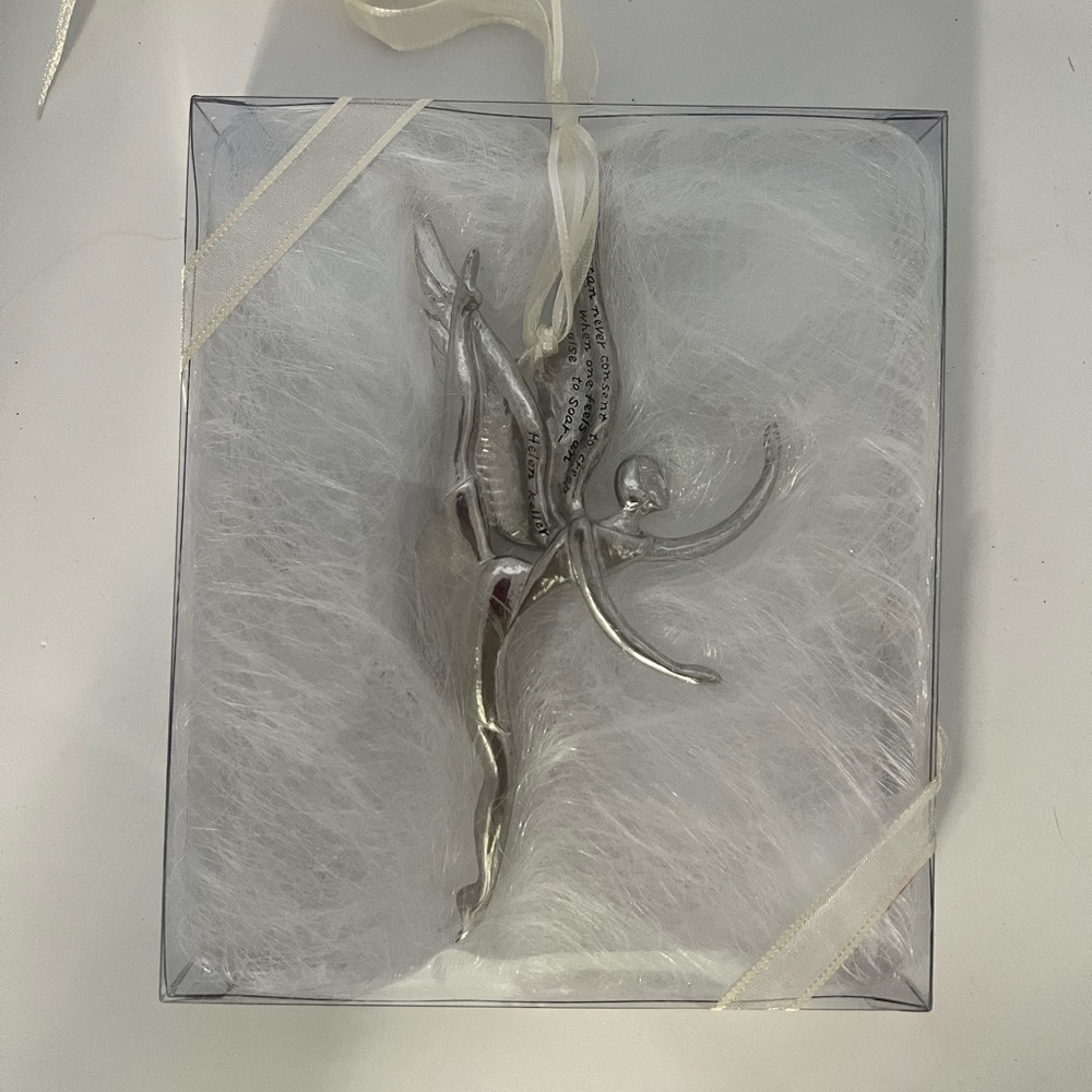 Serenity Angel in Ballet Pose Helen Keller Quote Inspirational Ornament NWOT - Picture 4 of 8